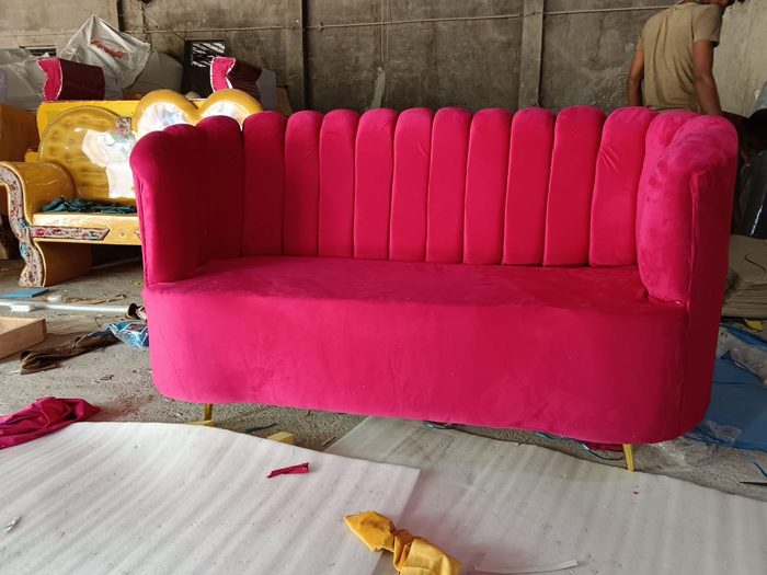 Velvet channel sofas, photo 1