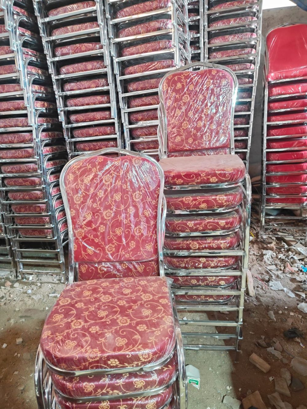 Banquet chairs and tables