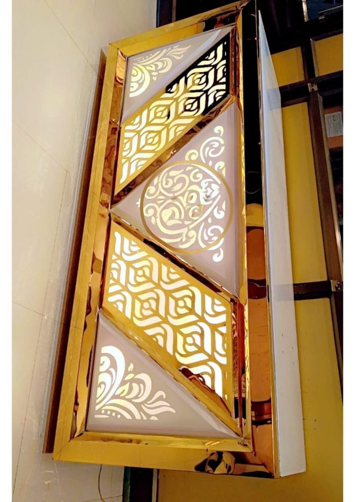 Lit pillar panels, photo 1